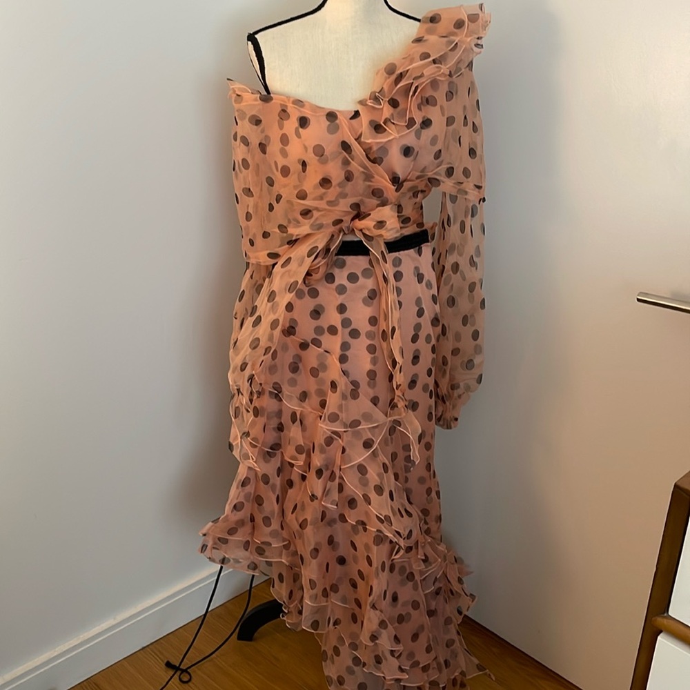Johanna Ortiz polka dot top and skirt.